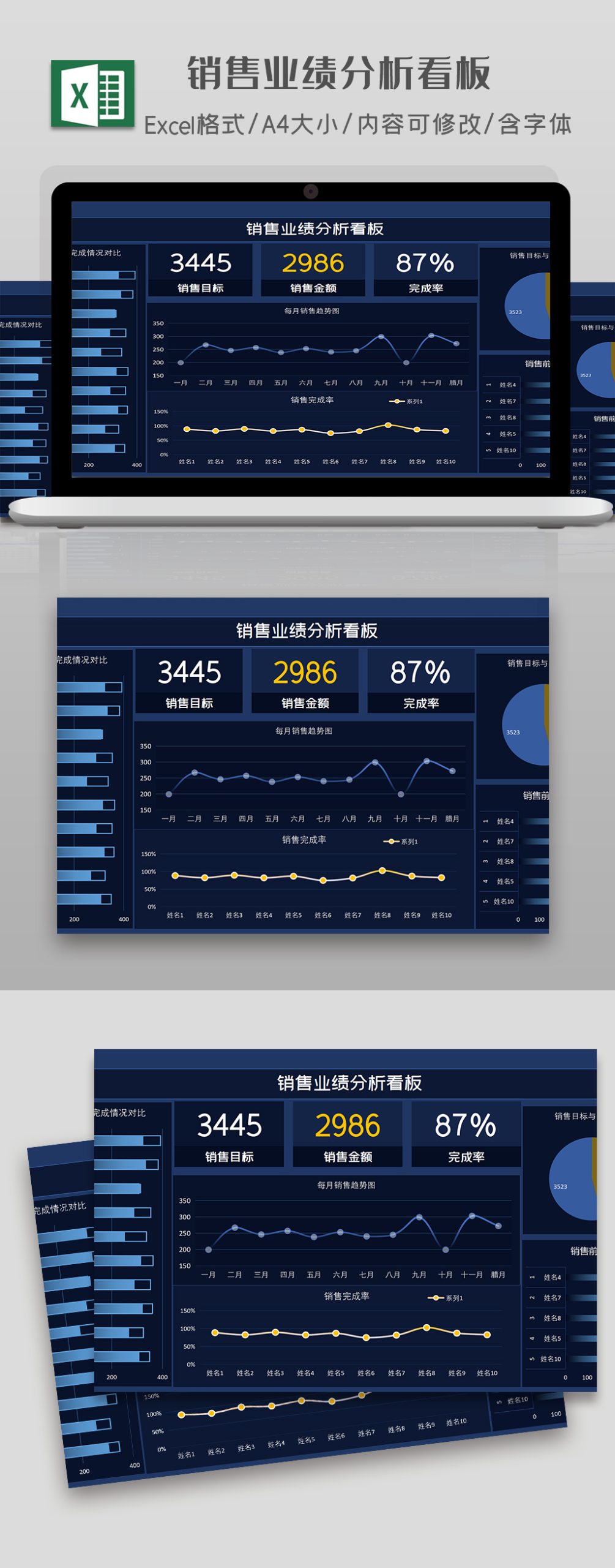 销售业绩分析看板鱼见海科技-小程序源码-网站源码-免费源码鱼见海资源网-免费PHP网站源码模板,插件软件资源分享平台！