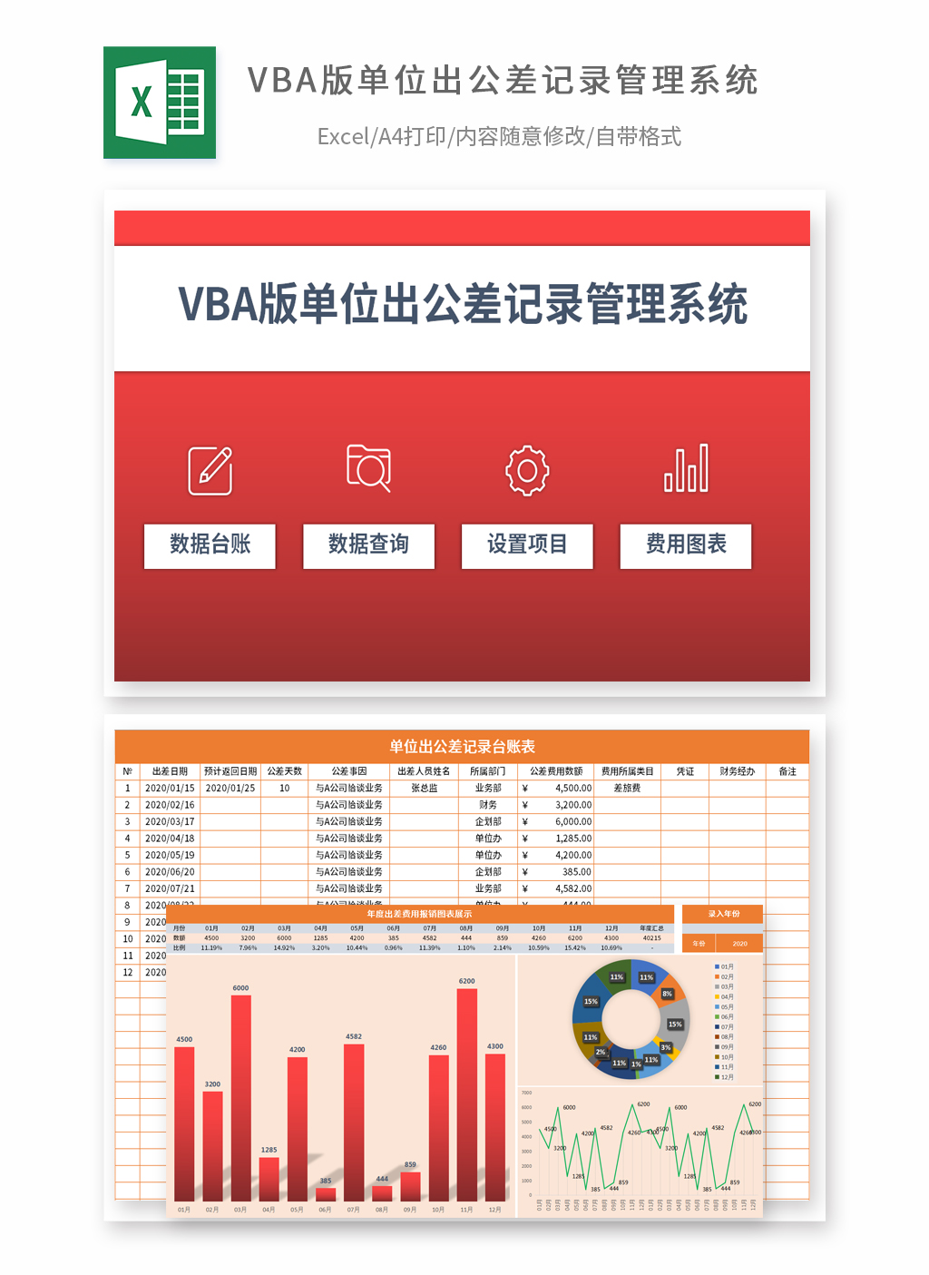 VBA版单位出公差台账登记报销费用管理系统EXCEL鱼见海科技-小程序源码-网站源码-免费源码-网创项目-网赚项目-无人直播-弹幕游戏直播鱼见海资源网-免费PHP网站源码模板,插件软件资源分享平台！