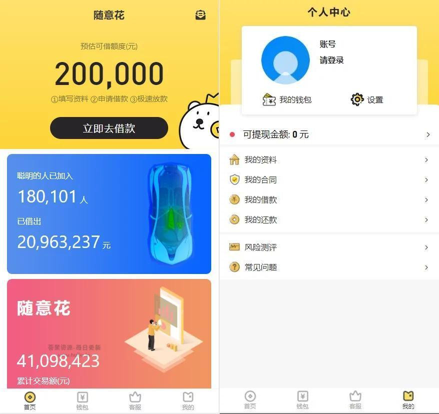 小贷平台完整源码_完美运营版_随意花鱼见海科技-小程序源码-网站源码-免费源码鱼见海资源网-免费PHP网站源码模板,插件软件资源分享平台！