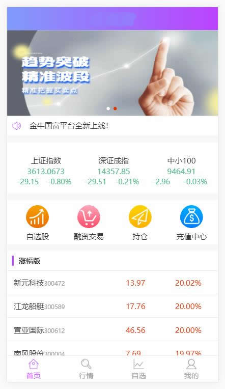 图片[3]鱼见海科技-小程序源码-网站源码-免费源码最新单手机版双融 金融系统thinkphp源码 带静态推广官网鱼见海科技-小程序源码-网站源码-免费源码鱼见海资源网-免费PHP网站源码模板,插件软件资源分享平台！