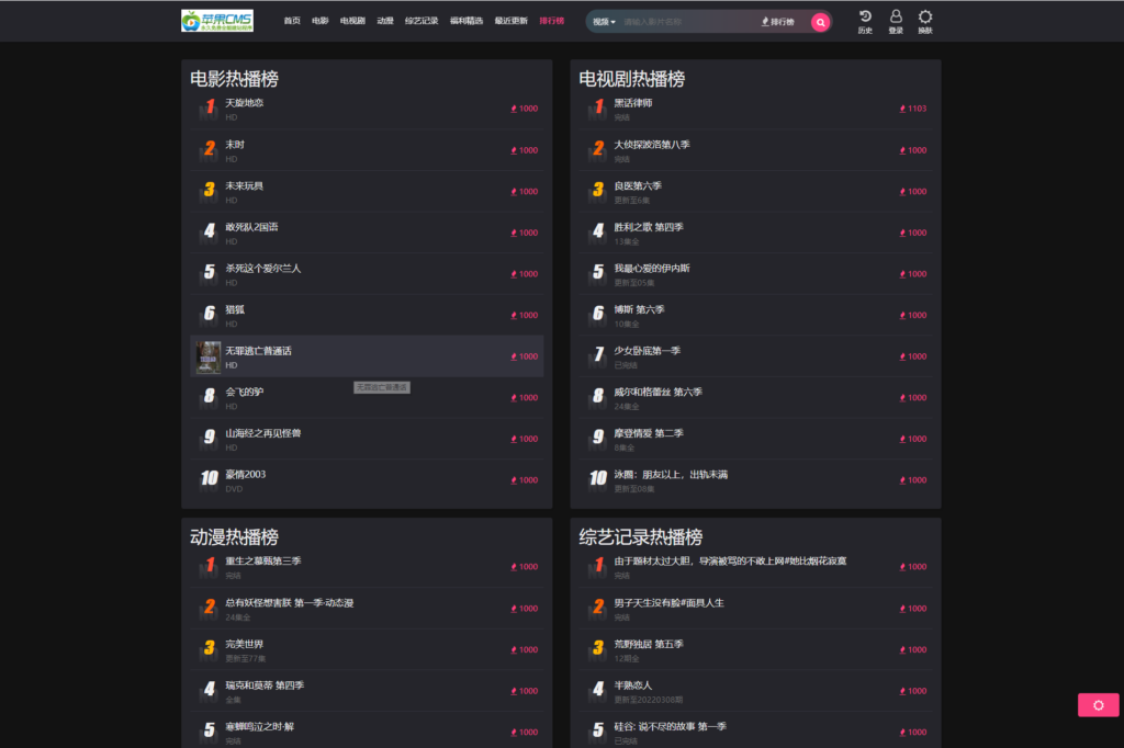 图片[3]鱼见海科技-小程序源码-网站源码-免费源码2023全新仿短视影视模版源码 PC+H5自适应 明暗双皮肤 苹果CMS系统鱼见海科技-小程序源码-网站源码-免费源码鱼见海资源网-免费PHP网站源码模板,插件软件资源分享平台！